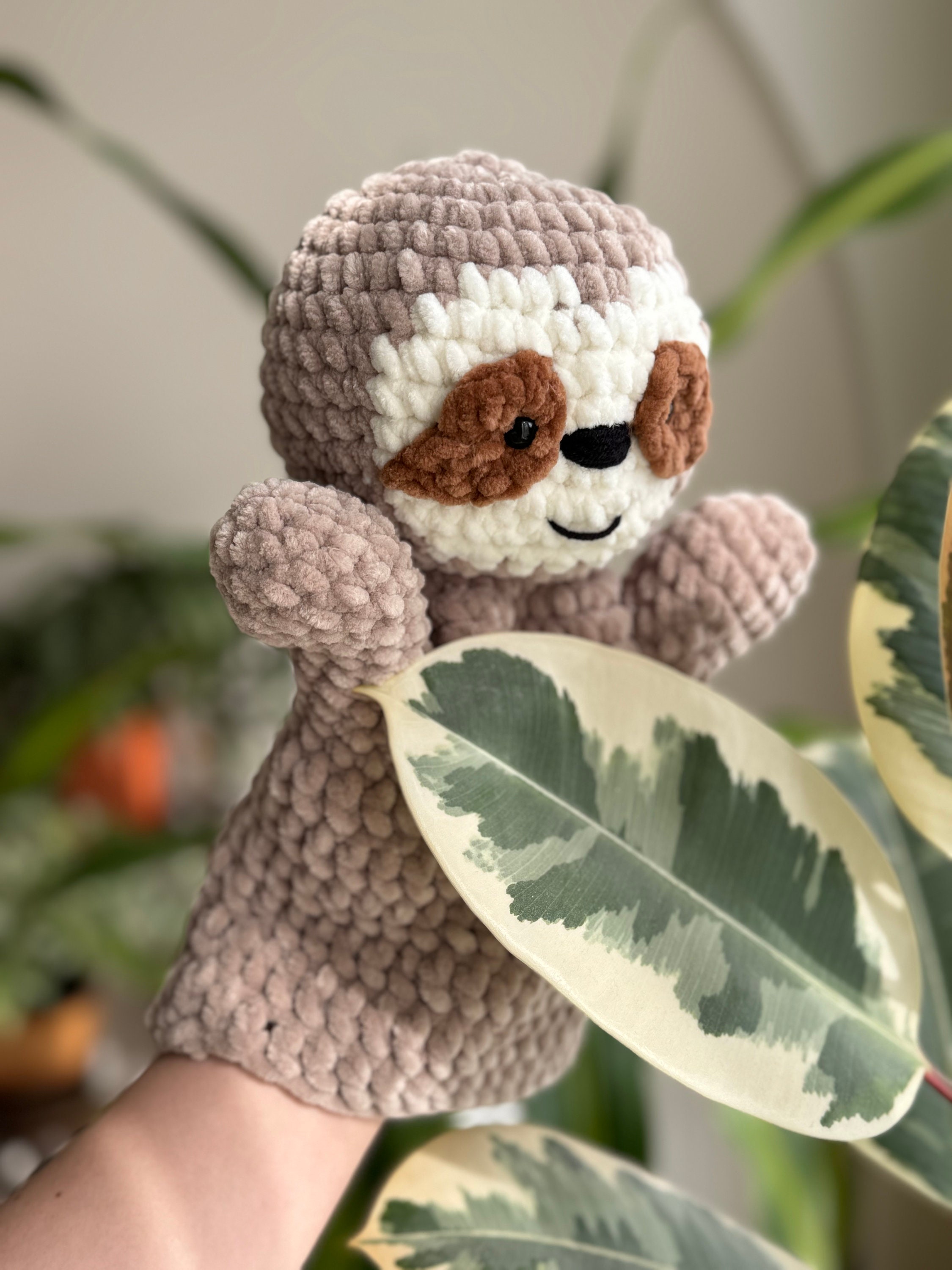 Sloth Hand Puppet Crochet Pattern | PDF Amigurumi Sloth | Crochet Wild ...