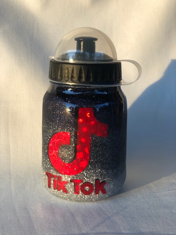 TIK TOK Glitter Tumbler Kids 12oz Plastic BPA Free | Etsy