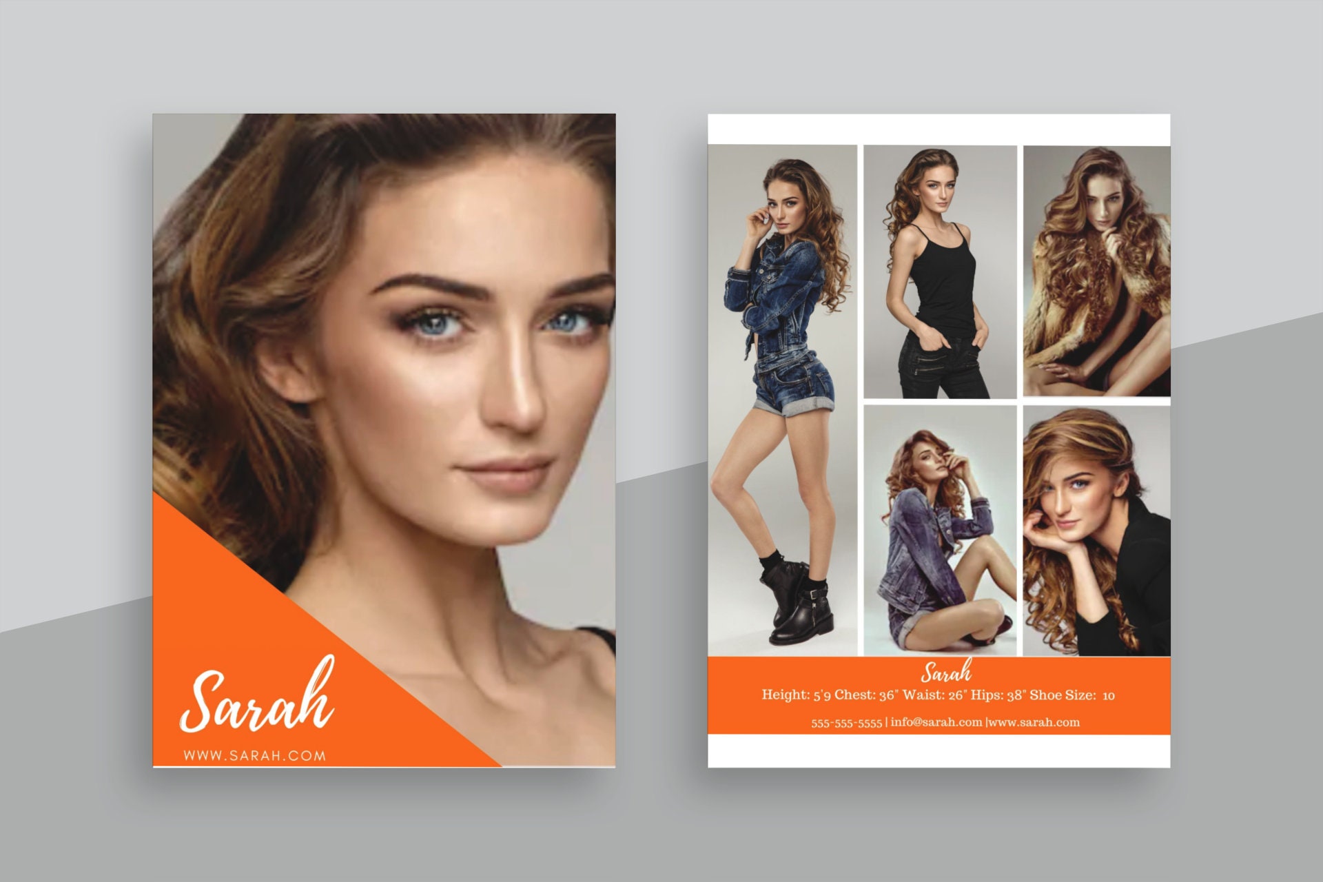 6 Modeling Comp Card Templates Vertical Fashion Canva Etsy