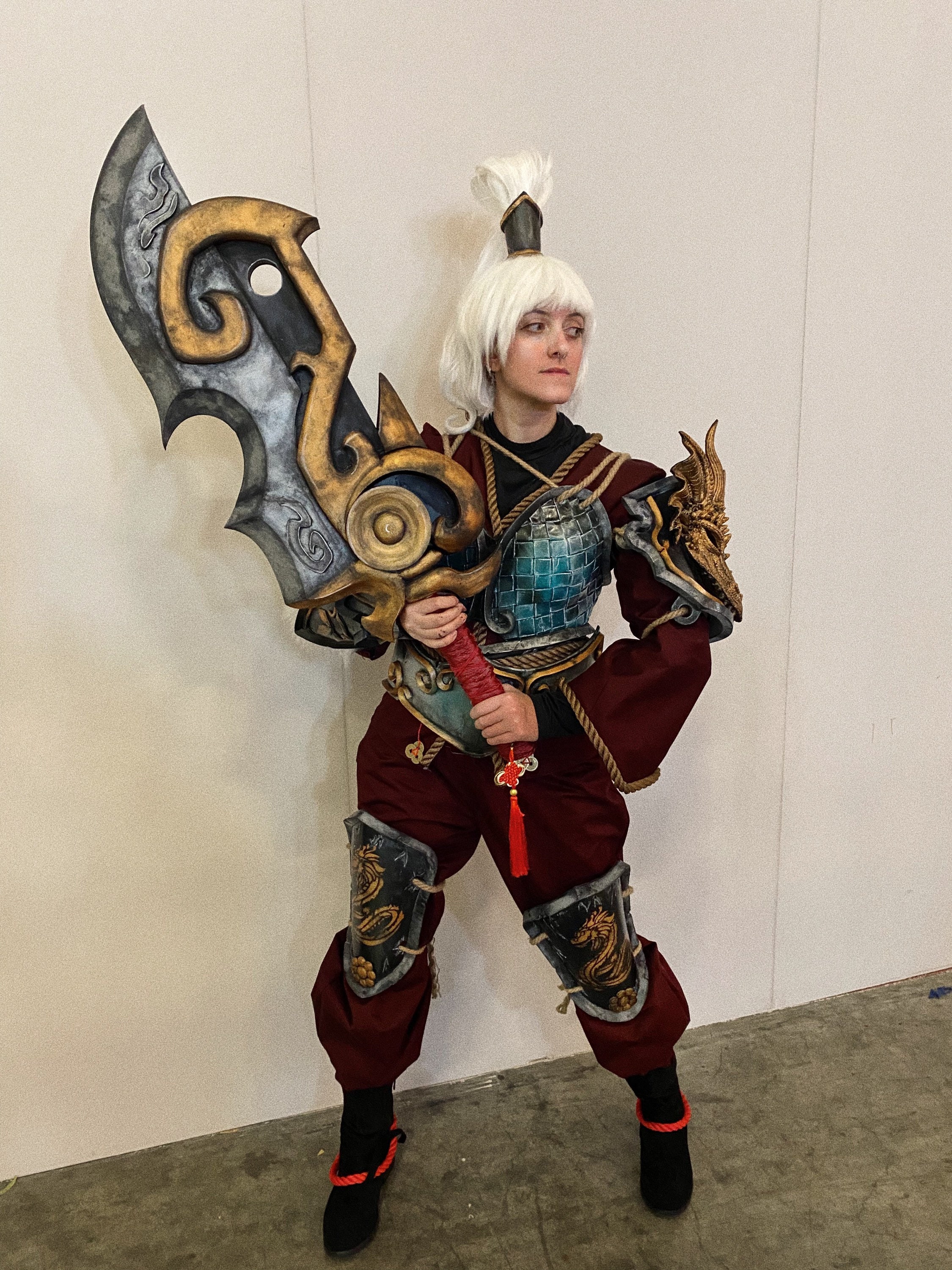 Part 1 of how we made Riven!! #leagueoflegends #crafttok #cosplay #lea