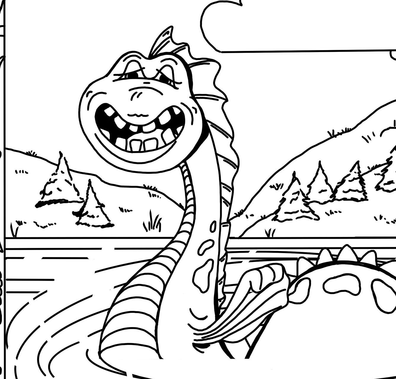 Printable Coloring Page Loch Ness Monster Coloring Sheet - Etsy Finland