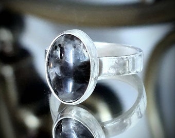 Handmade 925 Sterling Silver Larvikite Gemstone Ring