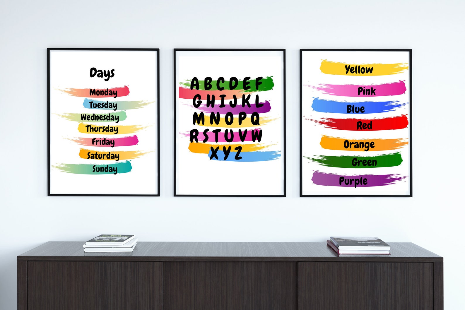 Kids prints Educational Wall Art learning prints Etsy
