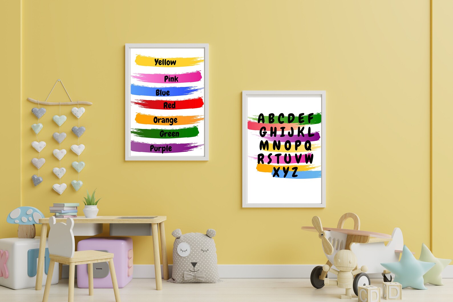 Kids prints Educational Wall Art learning prints Etsy