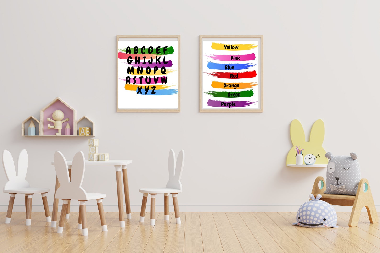 Kids prints Educational Wall Art learning prints Etsy