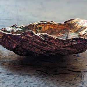 Real Oyster Shell Copper Bowl, Copper Shell Bowl, Electroformed  Copper Shell Bowl, Jewellery Dish, Ornamental Dish,