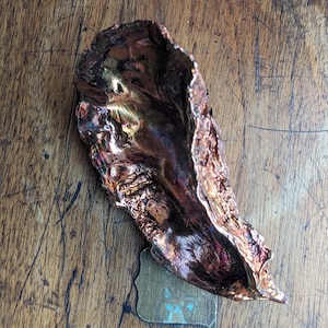 Real Oyster Shell Copper Bowl, Copper Shell Bowl, Electroformed  Copper Shell Bowl, Jewellery Dish, Ornamental Dish,