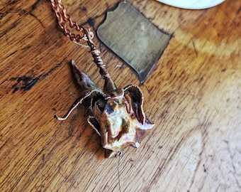 Real Rosebud Encased in Copper. Real Flower Copper Pendant Necklace, Flower Necklace, Botanical Necklace, Cottage Core, Girlfriend Jewellery