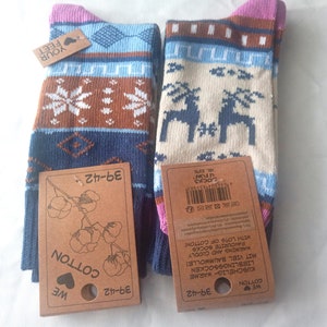 Socken Norweger Muster Einzel Paare Größe 39-42 Bild 2