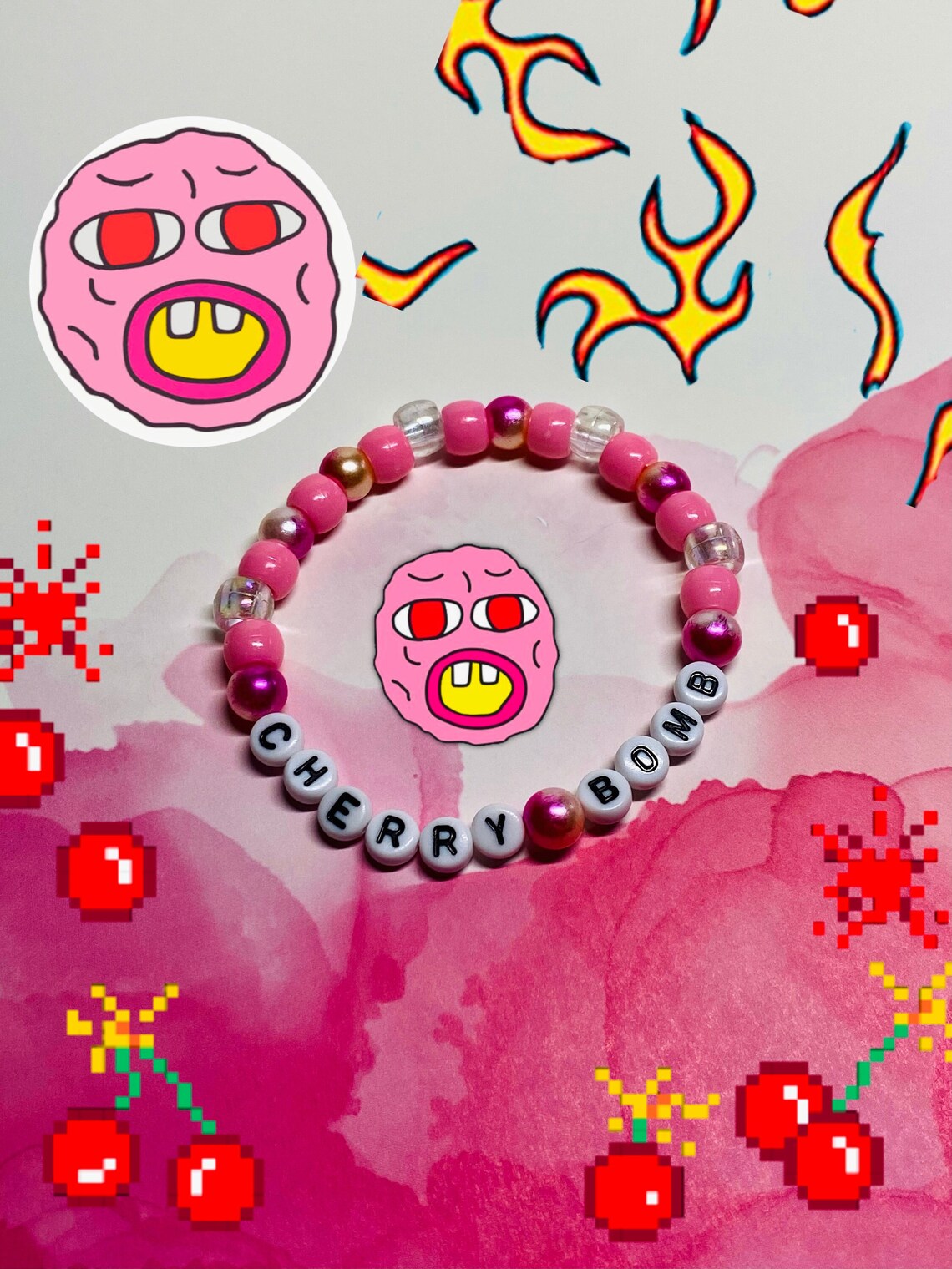 Tyler the Creator Bracelet Cherry Bomb Bracelet Y2k Etsy UK