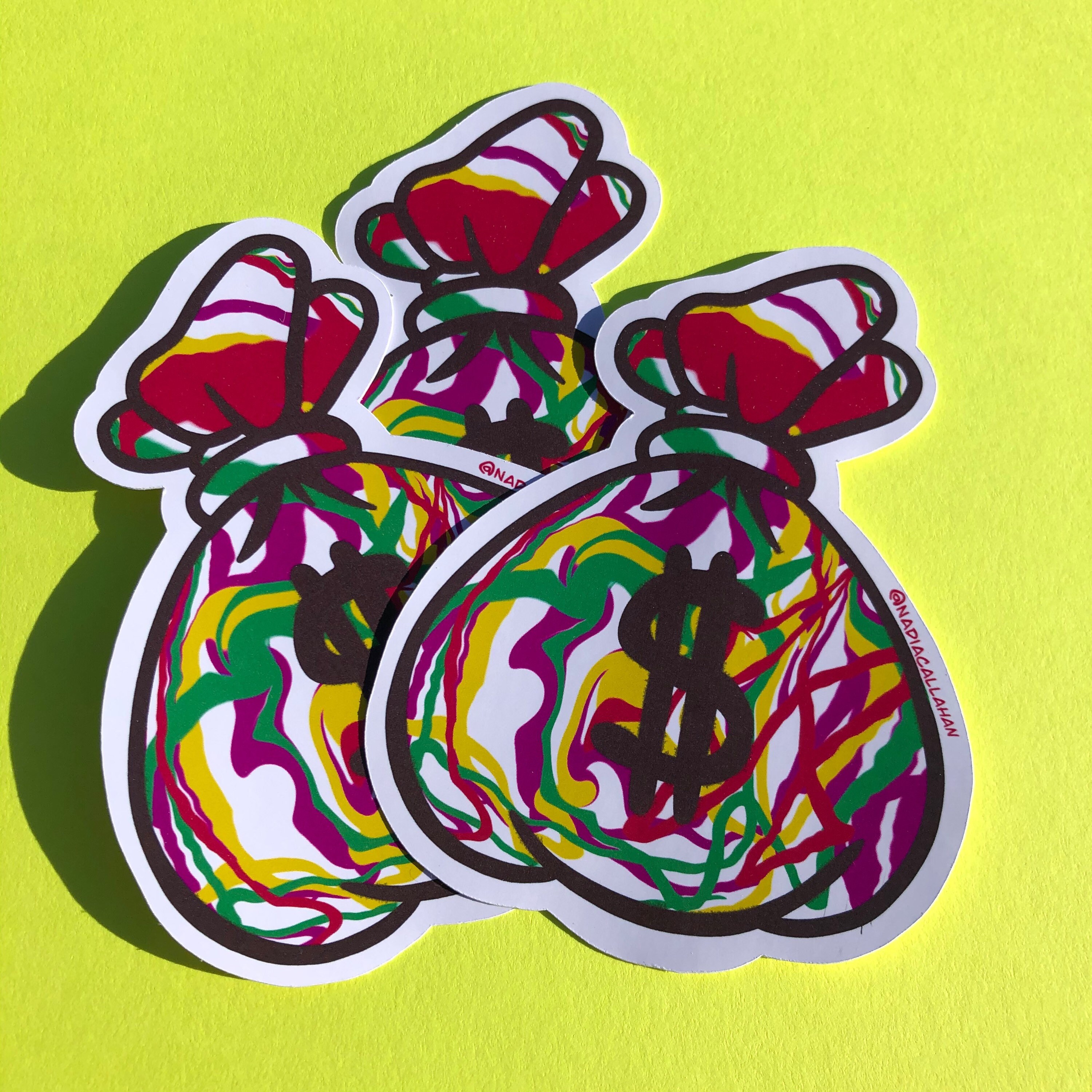 Money Bag Sticker Laptop sticker Etsy