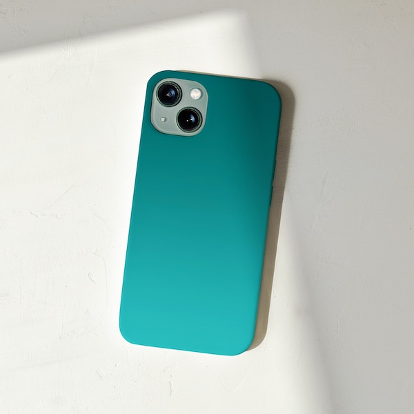 Blue Teal Gradient Minimalist Aesthetic Phone Case iPhone 15 14 13 12 11 Mini Pro Max Samsung Galaxy S24 S23 S22 S21 S20 fe ultra pixel 8 6