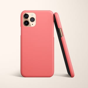 Pink Peach Matte Minimalist Aesthetic Tough Phone Case Samsung Galaxy S25 S24 S23 S22 Ultra Google Pixel 7 8 9 xl iPhone 16 16e 15 14 13 Pro