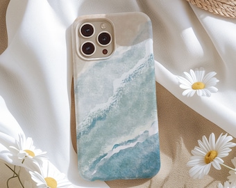Boho Ocean Beach Aesthetic Tough Phone Case Samsung Galaxy S26 S25 S24 S23 fe Plus Ultra iPhone 17 17e 16 16e 15 14 13 12 Pro Pixel 10 9a