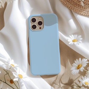 Cornflower Blue Minimalist Aesthetic Tough Phone Case Samsung Galaxy S25 S24 S23 S22 fe Plus Ultra iPhone 16 16e 15 14 13 12 11 Pro Pixel 9