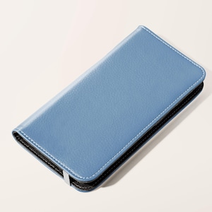 ウェルドン ブルー フォリオ ウォレット フォンケース | ミニマリスト フェイクレザー カードホルダーケース Samsung Galaxy S25 S24 S23 Plus Ultra iPhone 16 15 14 13 Pro