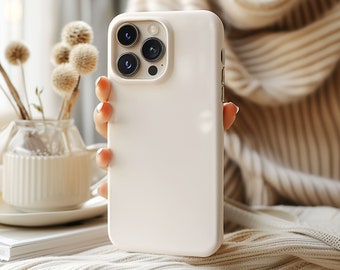 Seashell White Minimalist Aesthetic Tough Phone Case iPhone 16 15 14 13 12 Mini Pro Max Samsung Galaxy S25 S24 S23 S22 fe ultra pixel 9 8 7