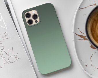 Sage Green Gradient Minimalist Aesthetic Phone Case Samsung Galaxy S25 S24 S23 S22 fe Ultra Google Pixel 7 8 9 xl iPhone 16 15 14 13 12 Pro