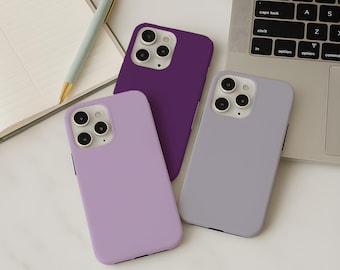 Funda para teléfono Purple Lavender Preppy Girly Chic para Google Pixel 11 10 9 9a Pro, iPhone 18 17 17e 16 15 14 y Samsung Galaxy S26 S25 S24 Plus Ultra.