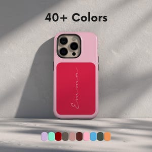 Personalized Custom Color Block Y2k Name Phone Case Samsung Galaxy S26 S25 S24 S23 fe Plus Ultra iPhone 17 17e 16 16e 15 14 Pro Pixel 10 9a