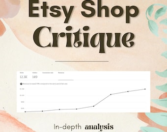 Etsy Shop Critique / Consultation | How to Sell on Etsy | Etsy Sellers Coaching Help | Etsy Business Audit | Selling on Etsy