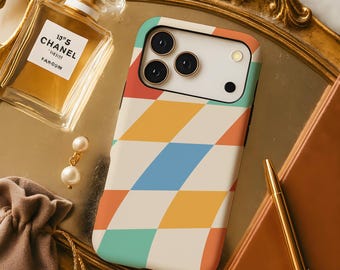 Checkered Retro MagSafe Aesthetic Phone Case iPhone 17 Air 17e 16 16e 15 14 13 12 Pro Max Samsung Galaxy S26 S25 S24 S23 fe ultra pixel 10