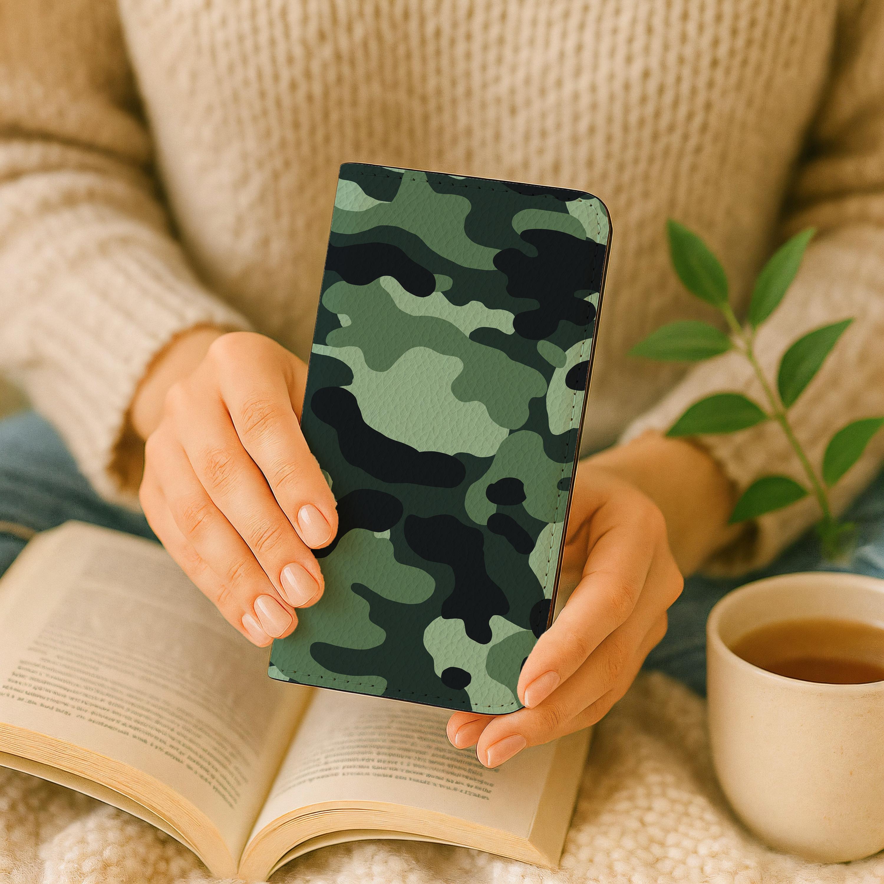 Portefeuille Porte-monnaie Style Pixels Camouflage Militaire - Vert - Unisexe