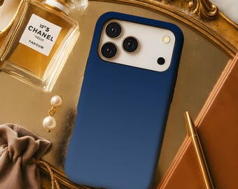 Navy Blue Gradient Minimalist Aesthetic Phone Case Samsung Galaxy S26 S25 S24 S23 fe Ultra Google Pixel 10 9a 9 xl iPhone 17 17e 16 15 Pro