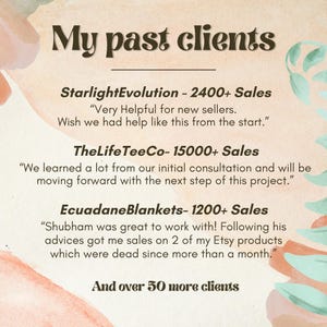 Etsy Shop Critique / Consultation | How to Sell on Etsy | Etsy Sellers Coaching Help | Etsy Business Audit | Selling on Etsy image 2