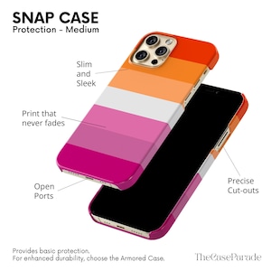 Lesbian Phone Case | Subtle Lesbian Pride Merch Gifts & Accessories | Queer owned Shops | Lesbian Girlfriend Gift | Lesbian Pride Flag image 3