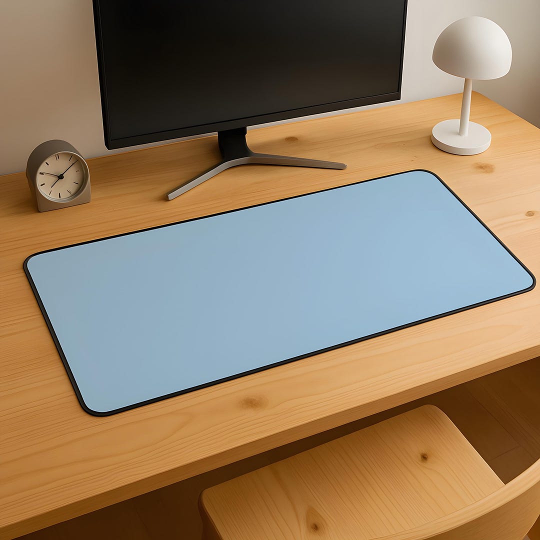 Blue Desk Mat | Aesthetic Gaming Desk Mat | Kawaii Cute Unique Desk Mat ...