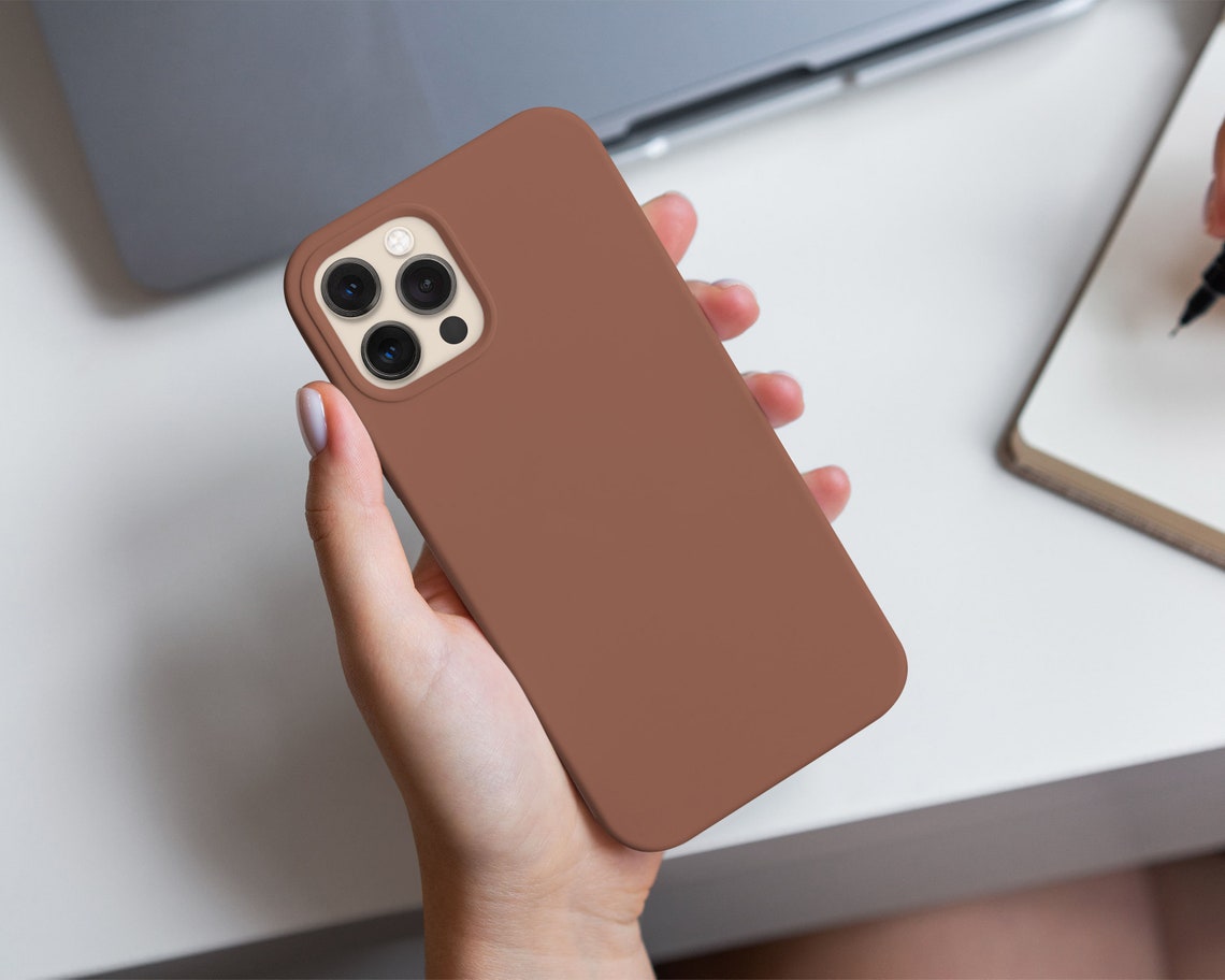 Brown Beige Matte Minimalist Aesthetic Tough Phone Case Iphone Etsy