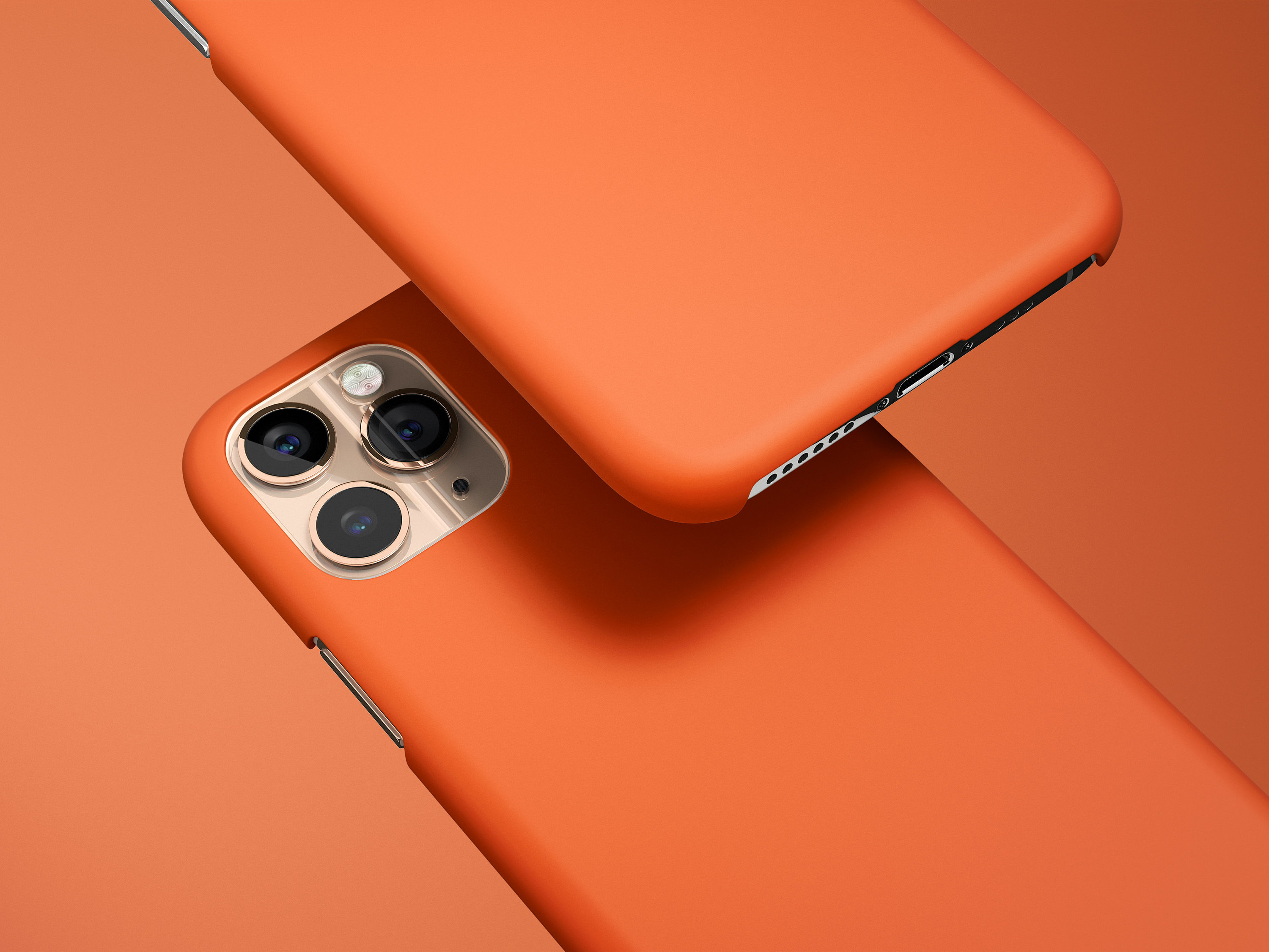 Orange Matte Minimalist Aesthetic Phone Case Samsung Galaxy S26