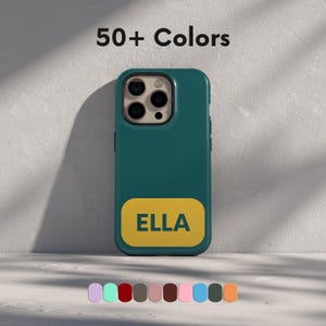 Personalized Custom Color Block Y2k Name Phone Case Samsung Galaxy S26 S25 S24 S23 fe Plus Ultra iPhone 17 17e 16 16e 15 14 Pro Pixel 10 9a