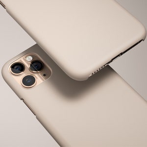 Custodia per telefono rigida minimalista estetica beige pastello per iPhone 16 16e 15 14 13 12 Mini Pro Max Samsung Galaxy S25 S24 S23 S22 fe ultra pixel 9 8
