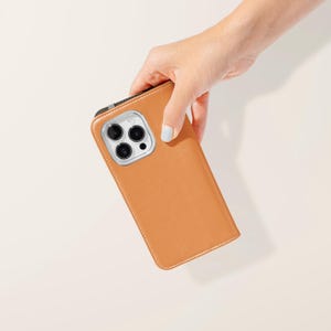 Mustard Yellow Wallet Flip Phone Case | Card Holder Vegan Leather Phone Case iPhone 17 16 15 14 13 Pro Samsung Galaxy S25 S24 S23 Plus Ultra