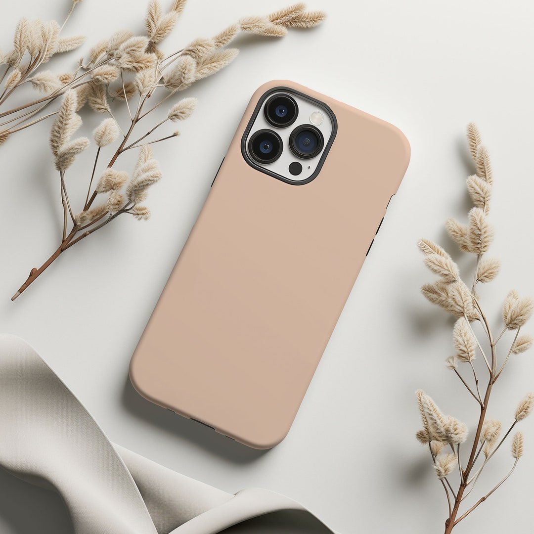 Pastel Beige Matte Minimalist Aesthetic Phone Case IPhone 15 14 13 12 