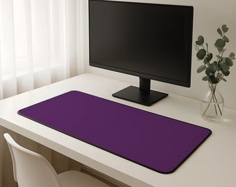 Purple Desk Mat | Aesthetic Gaming Desk Mat | Kawaii Cute Unique Desk Mat | Large XXL Desk Pad | Computer Desktop Keyboard Mat