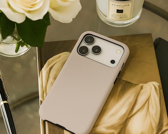 Pastel Beige Minimalist Aesthetic Phone Case Samsung Galaxy S26 S25 S24 S23 fe Ultra Google Pixel 10 9a 9 xl iPhone 17 17e 16 16e 15 Pro