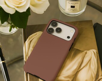 Brown Beige Minimalist Aesthetic Phone Case Google pixel 10 9 9a 8 Pro iPhone 17 17e 16 16e 15 14 13 Samsung Galaxy S26 S25 S24 Plus Ultra