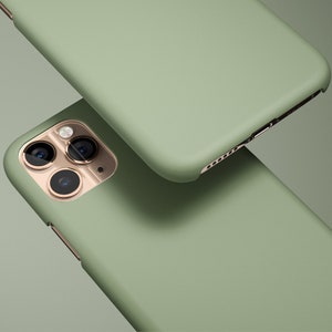 Sage Green Matte Minimalist Aesthetic Phone Case iPhone 16 16e 15 14 13 12 Mini Pro Max Samsung Galaxy S25 S24 S23 S22 fe ultra pixel 9 8