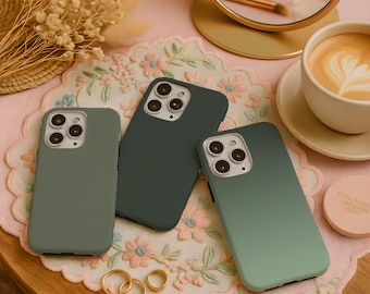 Sage Green Minimalist Aesthetic Phone Case iPhone 17 Air 17e 16 16e 15 14 13 12 Pro Max Samsung Galaxy S26 S25 S24 S23 fe ultra pixel 10