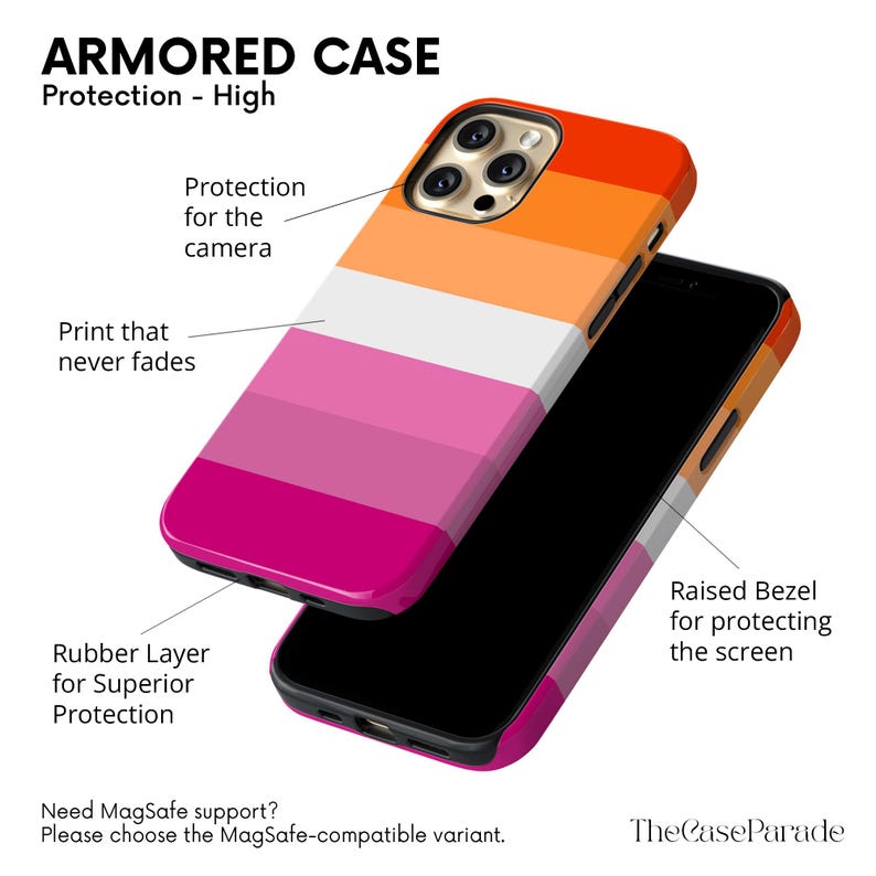 Lesbian Phone Case | Subtle Lesbian Pride Merch Gifts & Accessories | Queer owned Shops | Lesbian Girlfriend Gift | Lesbian Pride Flag image 2