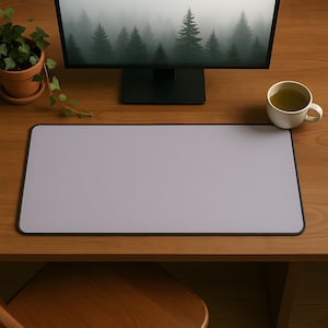 Lavender Purple Solid Desk Mat | Lofi Minimalist Aesthetic Mousepad | Large Desk Mat | Unique Home Office Decor | Desk Pad Keyboard Mat