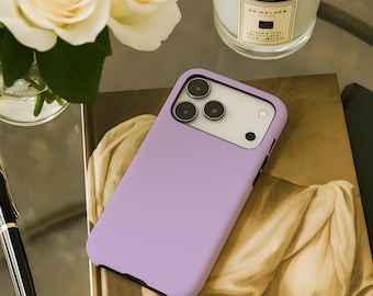 Funda minimalista con diseño de glicinia lavanda para Google Pixel 11, 10, 9, 9a Pro, iPhone 18, 17, 16, 15, 14 y Samsung Galaxy S26, S25, S24 Plus Ultra.