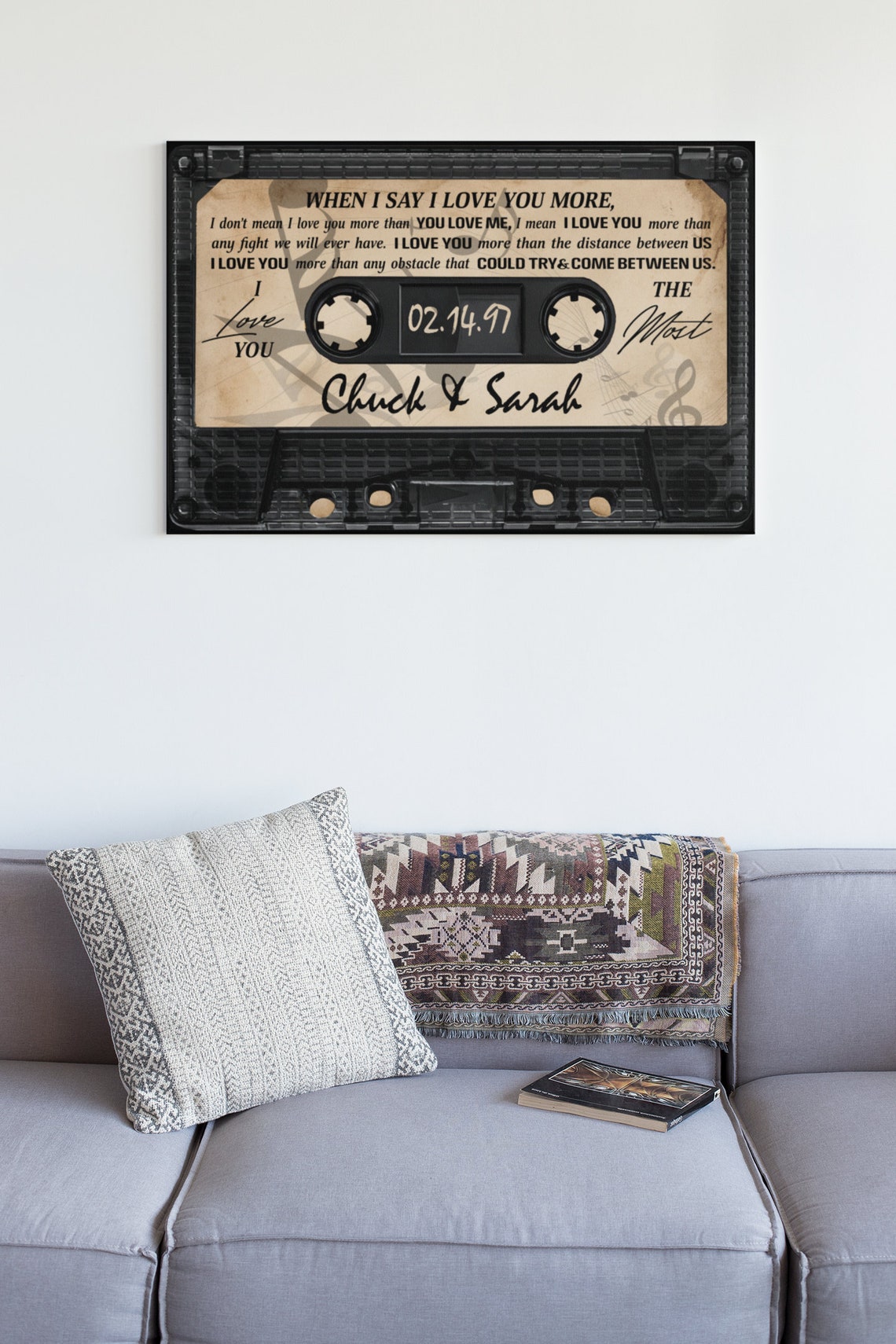 Lovers Quotes on Cassette Tape Personalizable Poster Couple Etsy