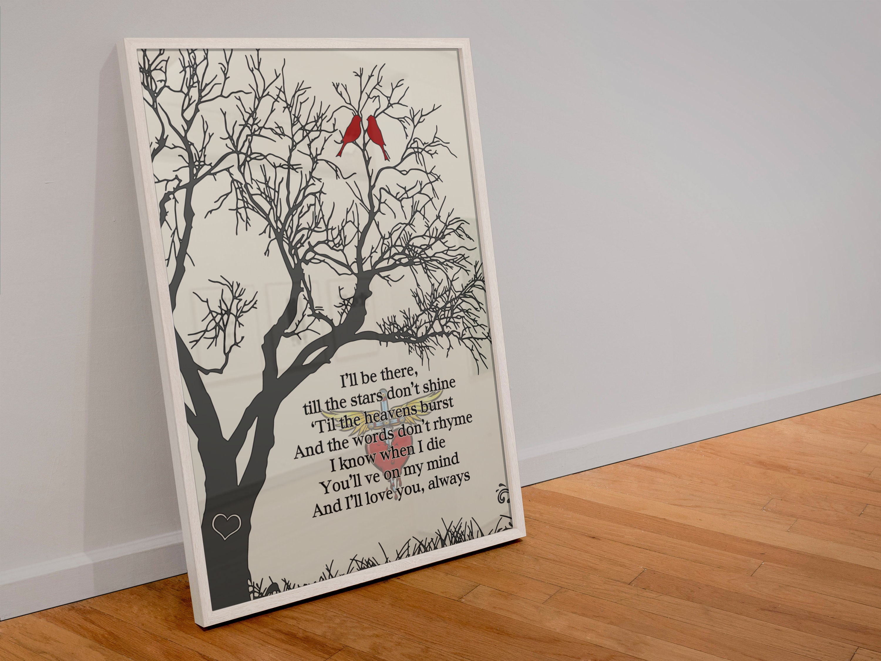 Always Bon Jovi Lyrics Poster Song Lyrics Art Print Love | Etsy