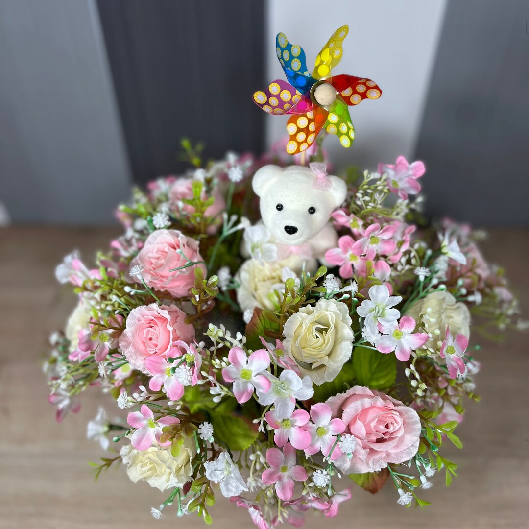 Beautiful Artificial Cemetery Flowers Cemetery Pot Flower Etsy UK