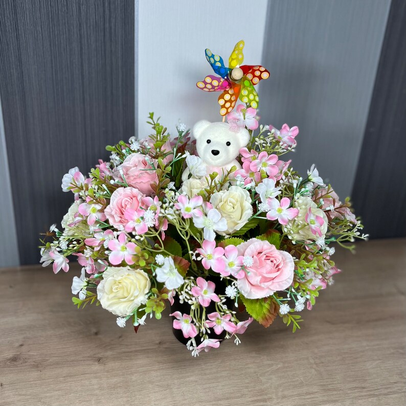 Beautiful Artificial Cemetery Flowers Cemetery Pot Flower Etsy UK