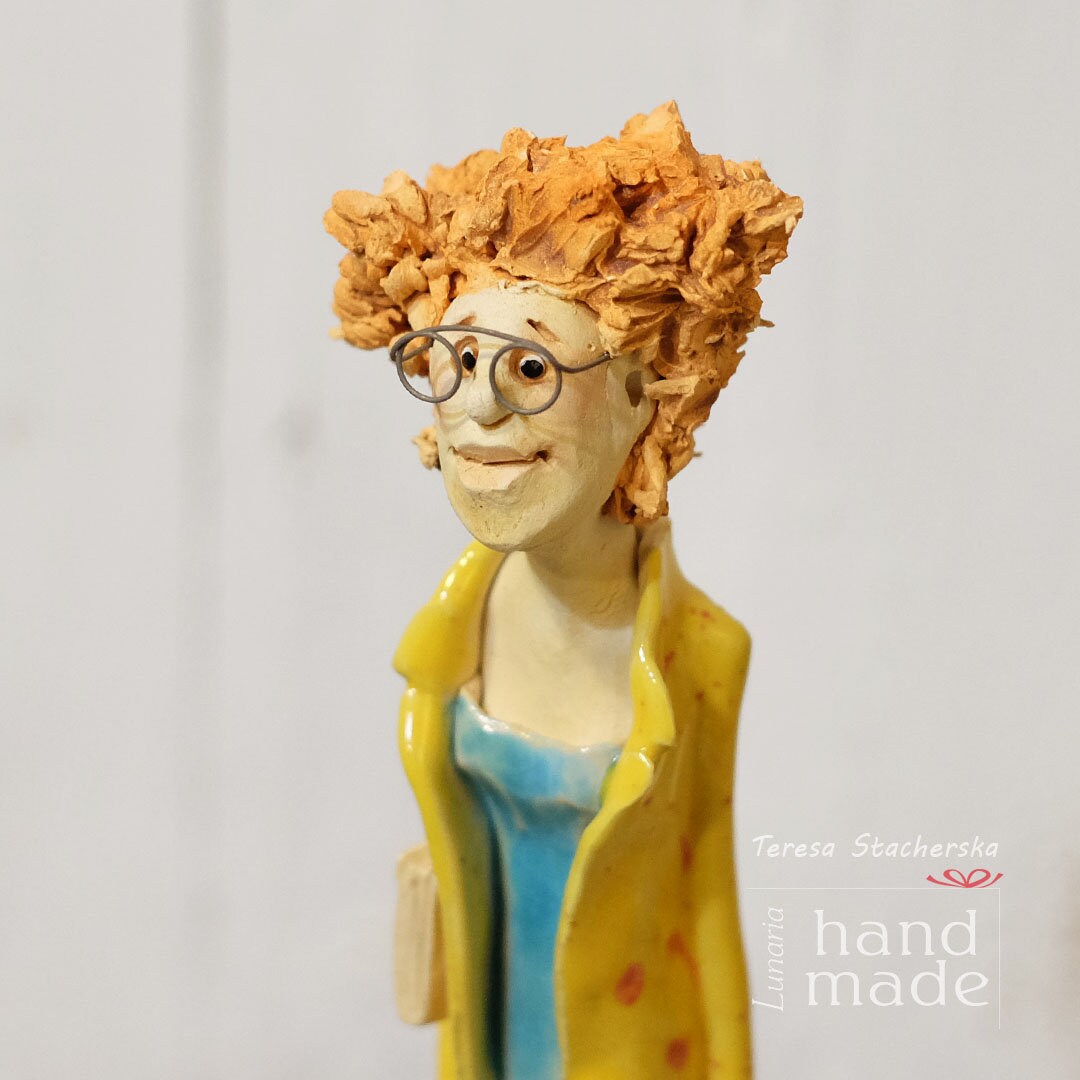 Ceramic Sculpture Ceramic Figurine Ceramic Girl With Books Etsy